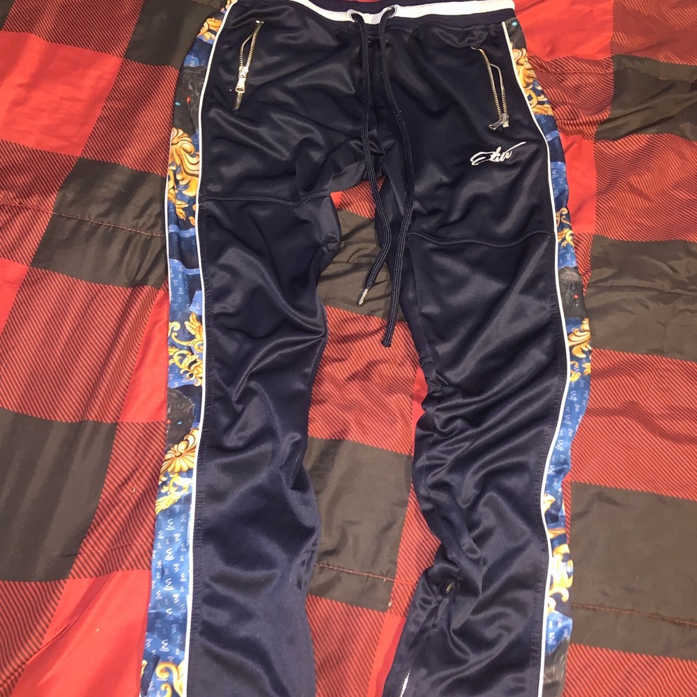 Elite Joggers with Gold and Blue Accents